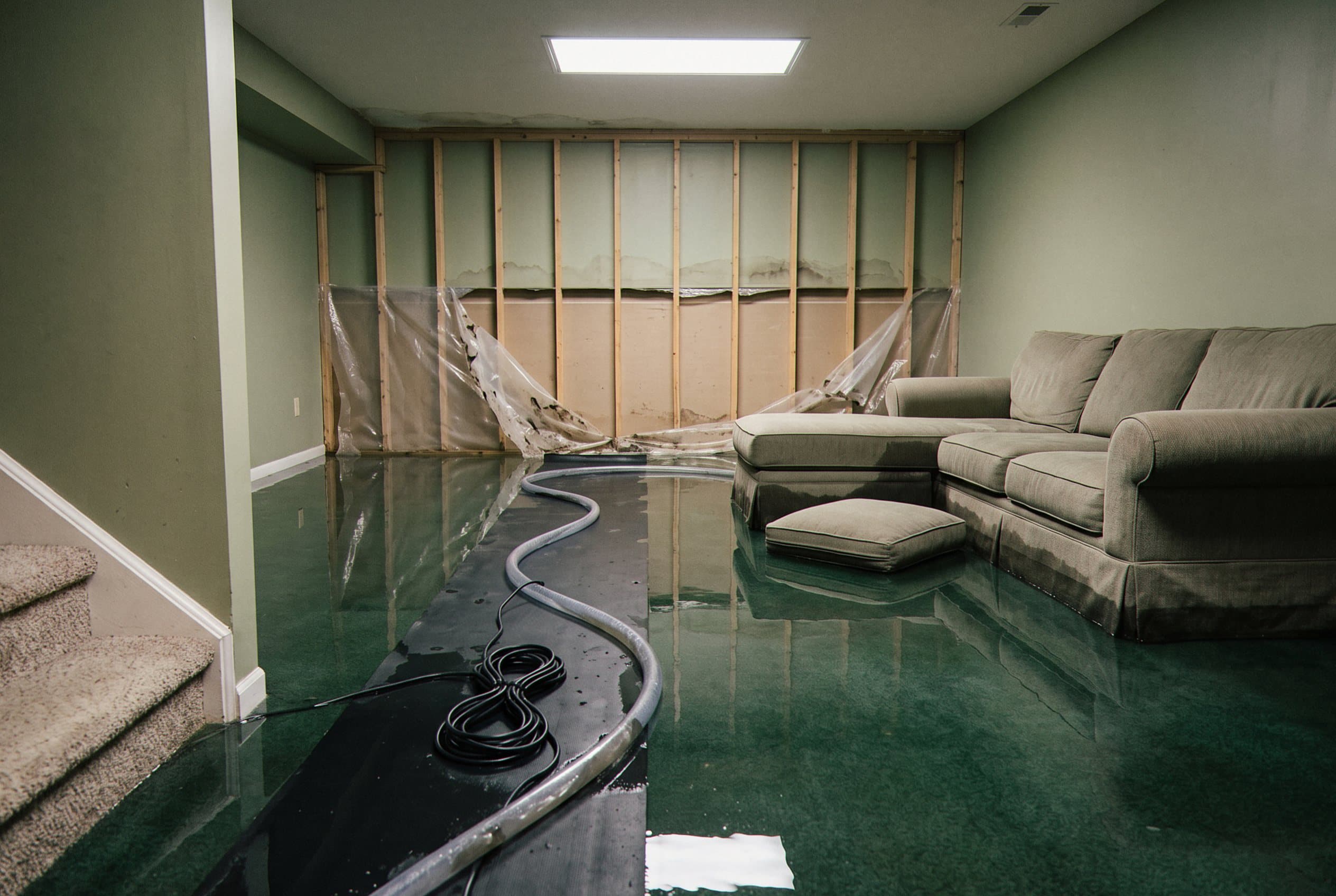 Basement before flood damage